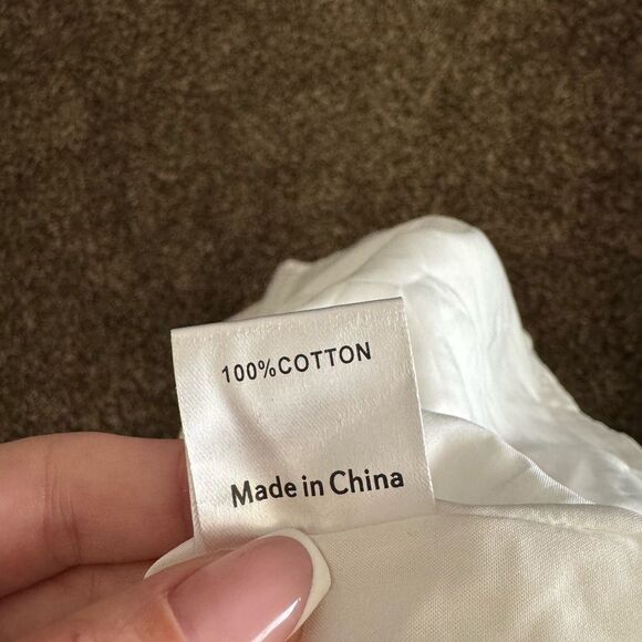 Princess Polly Besiana Eyelet Mini Dress Sz 14 Curve in White Flutter Straps NEW - Picture 7 of 7